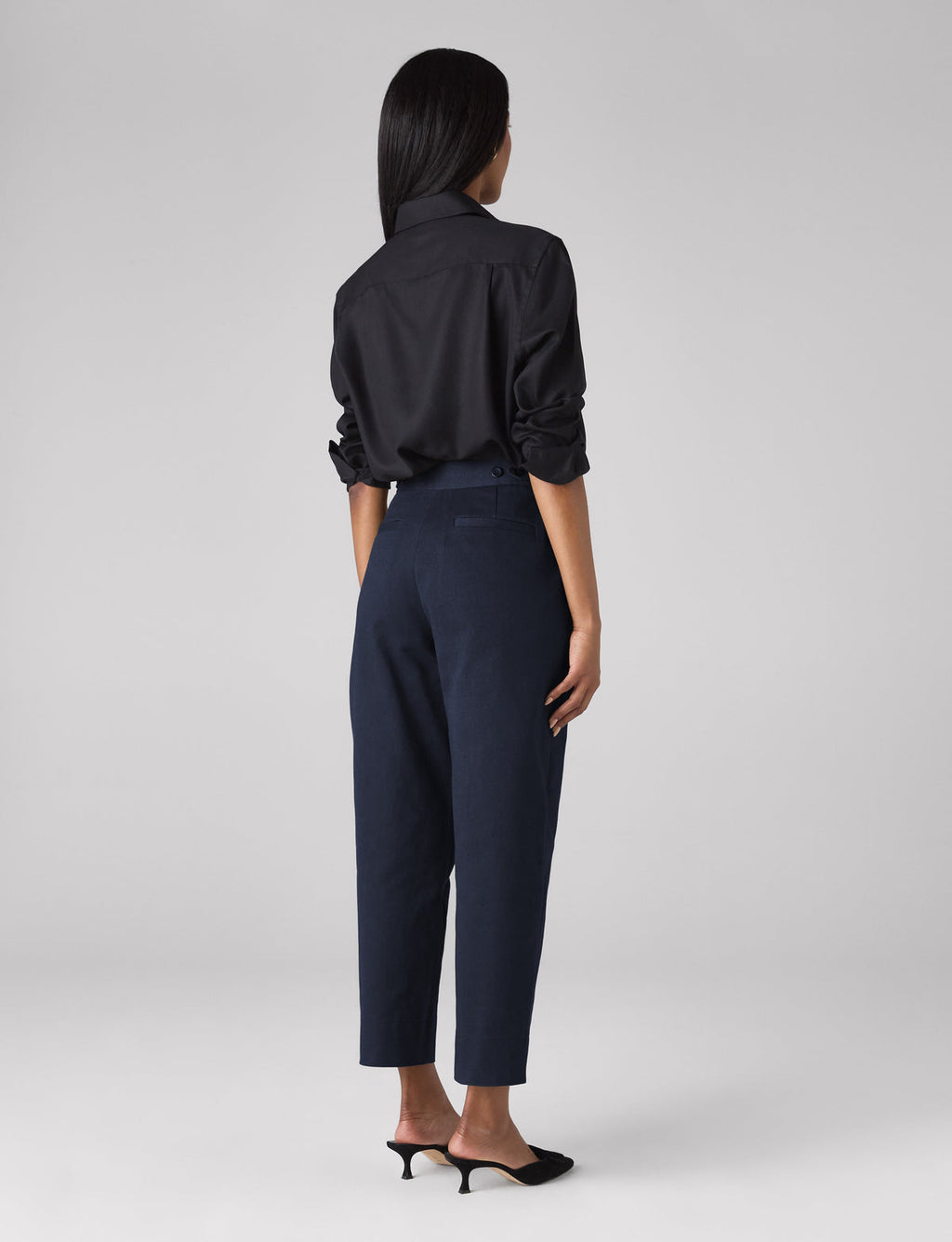 Chartwell Trouser: Cotton Twill, Navy Blue