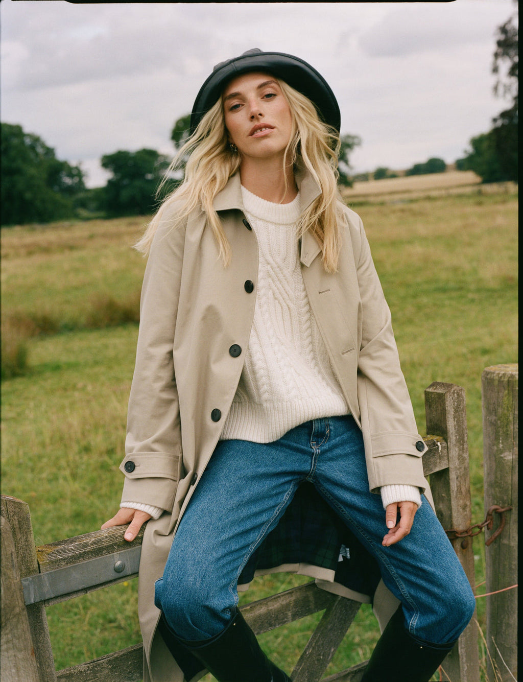 Chatsworth Coat: Cotton, Dark Stone