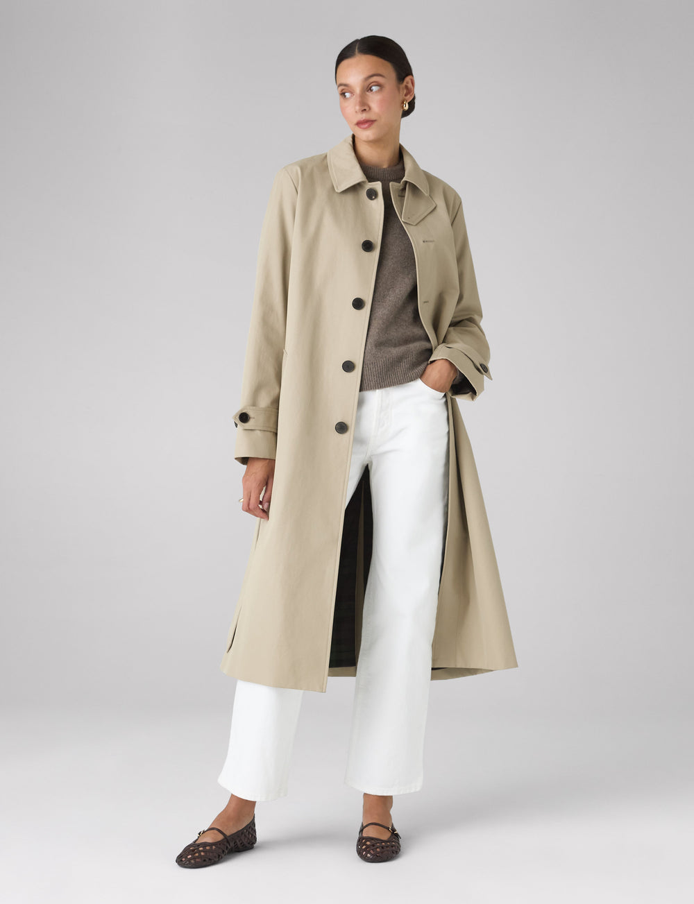 Chatsworth Coat: Cotton, Dark Stone