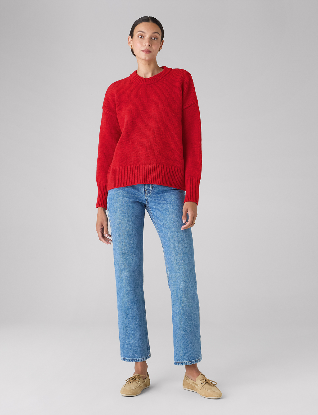 Cornwall Jumper: Wool, Red