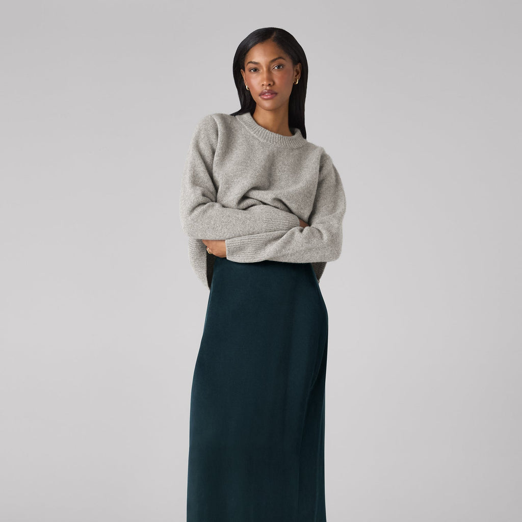 Vita Skirt: Cupro, Navy Blue